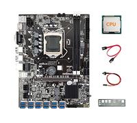 AMIUHOUN B75 USB ETH Mining Scheda Madre+CPU+Baffle+ SATA+ Switch 12XPCIE a USB3.0 LGA1155 B75 BTC Scheda Madre