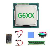 AMIUHOUN G6XX CPU+DDR3 4GB 1600Mhz RAM+SSD 128G+Fan+ SATA+ Switch+Pad Termico LGA1155 per scheda madre B75 Mining