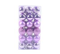 AMIUHOUN Gioielli di Natale Infrangibile Albero di Natale Set di Palline di Natale Decorazione Viola