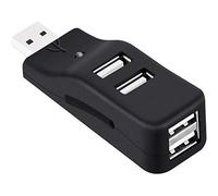 AMIUHOUN Hub USB a 4 porte, mini USB 2.0 Data Hub Splitter, piccolo, portatile, per PC, laptop, notebook, XPS, e altro ancora