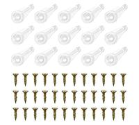 AMIUHOUN Kit di 50 paia di fermi in vetro per armadietti, 4 mm, porte in plastica con per il fissaggio di ante in vetro