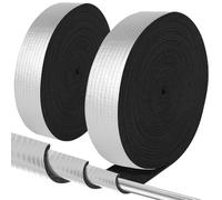 AMIUHOUN Pellicola isolante per tubi per esterni, 2 larghezze x 32,8 piedi, nastro isolante per tubi in schiuma e pellicola per esterni (2 rotoli)