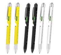 AMIUHOUN Penna multifunzione 9 in 1 per luce LED, pennino, cacciavite, fornelli, righello, a regalo per 6 pezzi