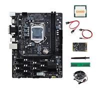 AMIUHOUN Scheda madre B250 V2.1 ETH 12PCIE+G4400 CPU+DDR4 4GB RAM+128G MSATA SSD+Fan+ SATA+ Interruttore+Grasso Termico