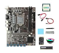 AMIUHOUN Scheda madre B250C 12USB ETH+CPU G39XX+SSD 128G+DDR4 8GB RAM+Fan+ SATA+ Switch+Grasso Termico+Deflettore