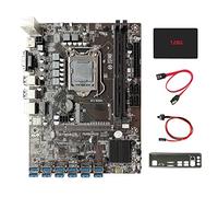 AMIUHOUN Scheda madre mineraria+SSD 128G+ interruttore+ SATA+lunetta 12XUSB3.0 a PCIE 1X LGA1151 DDR4 RAM Slot ETH scheda madre
