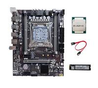 AMIUHOUN Scheda madre X99 LGA2011-3 Supporto scheda madre del computer Memoria RAM DDR4 con CPU E5 2620 V3+ SATA+SSD M.2 128G