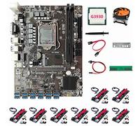 AMIUHOUN Set di accessori per scheda madre B250C + CPU G3930+8XVER009S Riser+4G DDR4 RAM+Fan+ SATA+ interruttore+deflettore+grasso termico