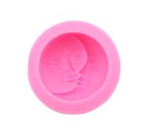 AMIUHOUN Stampo in silicone per candele a forma di luna e sole, fai da te, per sapone fatto a mano, per creare gioielli, candele, forniture per realizzare candele, regali artigianali, facile da usare