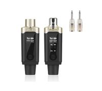 AMIUHOUN Trasmettitore per microfono fili Trasmettitore Microfono Fili di Ricevitore ABS con Adattatore cablato a Wireless per Condensatore 5V/Dinamico 48V Universale