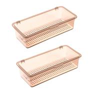 AMIUHOUN Vassoio per con Coperchio, Contenitore per Utensili con Coperchio, portaposate in plastica, Organizer per cassetti delle, Contenitore per Utensili