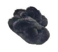 Amix Diamond Afrodite Ciabatte Donna Invernali in Memory Foam, Morbide Pantofole Pelose per Casa (Nero, Sistema Taglie Calzature EU, Adulto, Donna, Numero (Range), Media, 40, 41)