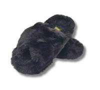 Amix Diamond Afrodite Ciabatte Donna Invernali in Memory Foam, Morbide Pantofole Pelose per Casa (Nero, 40/41, Sistema Taglie Calzature EU, Adulto, Donna, Numero (range), Media, 40, 41)
