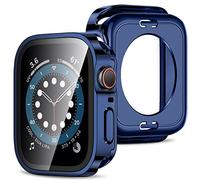Amizee 2 in 1 Cover [2 Pezzi] Compatibile con Apple Watch Series 9/8/7 41mm con Vetro Temperato, PC Rigido Copertura Completa Custodia Protettiva per Apple Watch - Blu
