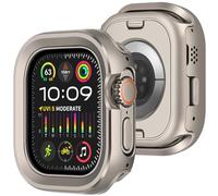 Amizee 2 in 1 Metallo Cover Compatibile con Apple Watch Ultra 3/2/1 49mm, Copertura Completa Metallo Custodia Anti-Graffio per iWatch 49mm, Originale