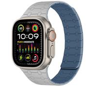 Amizee Compatibile con Cinturino Apple Watch 49/46/45/44/42/41/40/38mm, Cinturino Silicone Magnetiche per iWatch Ultra 3/2/1 Series 11 10 9 8 7 6 5 4 SE3/2/1 (42/44/45/46/49, Grigio Blu)