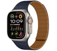 Amizee Compatibile con Cinturino Apple Watch 49/46/45/44/42/41/40/38mm, Cinturino Silicone Magnetiche per iWatch Ultra 3/2/1 Series 11 10 9 8 7 6 5 4 SE3/2/1 (42/44/45/46/49, Indaco/Marrone)