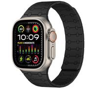 Amizee Compatibile con Cinturino Apple Watch 49mm 46mm 45mm 44mm 42mm 41mm 40mm 38mm, Cinturino Silicone Magnetiche per iWatch Ultra 2 Series 10 9 8 7 6 SE 5 4 3 2 1 (42/44/45/46/49, Nero)