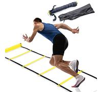 AMJKEJI Scala Agilità 6M con 12 Pioli Scalette da Allenamento Speed Ladder con Custodia per Calcio Fitness Sport Scala Agilità Scaletta Allenamento Calcio