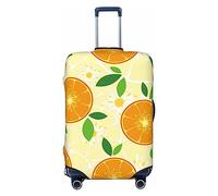 Amkong Altamente elastico Spandex Valigie Copertura Dei Bagagli Protector Piccolo Adatto 18 a 21 Pollici Vector Orange Pattern Stampe