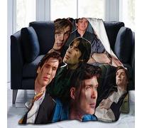 Amkong Cillian Murphy Collage Coperta Flanella Leggero Pile Coperte Biancheria da Letto Divano Divano Decor Nero 152,4 x 127,2 cm