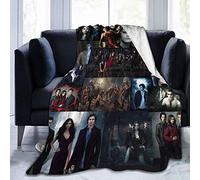 Amkong Coperta alla moda, super morbida, in flanella, calda, non sbiadisce, coperta pelosa per autunno inverno, soggiorno, camera da letto, divano, dormitorio, reclinabile, regalo, 203 x 152 cm