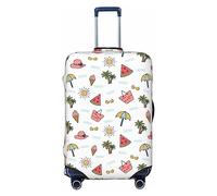 Amkong Copertura per valigie altamente elastica in spandex per bagagli, XL, adatta a stampe di argomenti per vacanze estive da 73 a 81 cm, bianco, x-large