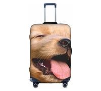 Amkong Golden Retriever - Copertura elastica per valigie per trolley da donna e ragazza, grande, bianco, M