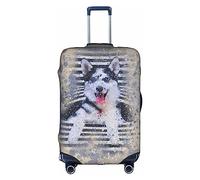 Amkong Golden Retriever - Copertura elastica per valigie per trolley da donna e ragazza, grande, Husky siberiano, L