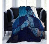 Amkong Johnny Depp Coperta in flanella super morbida e confortevole, coperta da campeggio, spiaggia, decorazione per camera da letto e soggiorno, adatta per bambini/adulti (60 x 50 cm)