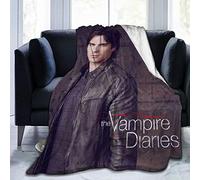 Amkong The Vam-pire - Coperta in pile con stampa Di-Aries, adatta per biancheria da letto e divani per tutte le stagioni, 127 cm x 40 cm, colore: nero