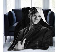 Amkong Thomas Brodie-Sangster - Coperta in pile leggera e super morbida, lussuosa coperta in microfibra