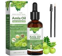 Amla Olio per capelli, 60 ml, olio per la cura dei capelli, olio vegetale naturale puro, riduce la caduta dei capelli, per una crescita sana dei capelli, nutre il cuoio capelluto, le sopracciglia e le