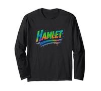 Amleto Distressed Prince Danimarca Shakespeare Titolo Mem Maglia a Manica