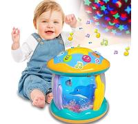 AMLGBTOP Crawling Giochi Musicali per Proiettore con Musica e Luci, Compleanno Natale Regalo Bambini 6-18 Mesi 2 Anni