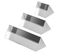 Amlong Crystal - Prisma triangolare in vetro ottico, 6,3 cm, 15,2 cm, per insegnare la fisica dello spettro luminoso e fotografia, set di 3