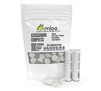 AMLOO - 100 Mini Asciugamani Compressi per un Viaggio e un'attività all'aperto igienici e pratici! Perfetti per il viso, oshibori o per risciacquare le dita. Con 2 custodie di trasporto portatili