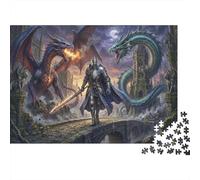 Ammazzadraghi medievale Puzzle 1000 Pezzi,Sfida Impossibile,Idea Regalo,Gioco Educativo,Adulti E Ragazzi,Cartone Di Qualità,Decorazione Casa,dai 14 Anni,Antistress 52x38cm