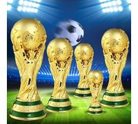 AMMICCO Trofeo d'oro di Calcio Trofeo di Coppa del Mondo Replica di Coppa del Mondo Collezione di Souvenir Decorazioni per la Casa Ufficio Regali per Fan (21cm)