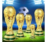 AMMICCO Trofeo d'oro di Calcio Trofeo di Coppa del Mondo Replica di Coppa del Mondo Collezione di Souvenir Decorazioni per la Casa Ufficio Regali per Fan (21cm)