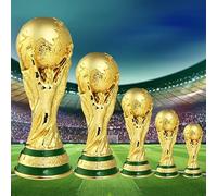 AMMICCO Trofeo d'oro di Calcio Trofeo di Coppa del Mondo Replica di Coppa del Mondo Collezione di Souvenir Decorazioni per la Casa Ufficio Regali per Fan (13cm)