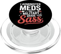 Amministrare medicinali e infermiere di grado militare Sass VA PopSockets PopGrip per MagSafe