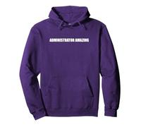 Amministratore Incredibile Felpa con Cappuccio, Unisex per Adulti, Viola, L