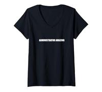 Amministratore Incredibile Maglietta con Collo a V, Donna, Nero, L