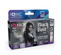 Ammo Ionic Set Scuro | Include tutto il necessario per dipingere il nero senza problemi in vari materiali, acrilico, multicolore, 20 ml