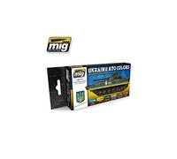 AMMO MIG-7125 Ukraine ATO Colors Set di Colori acrilici, Multicolore