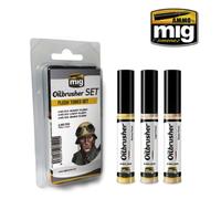 Ammo Mig 7500 - Carne Toni Oilbrusher Set (3 X Olio Disegni & Spazzola) - T48