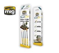 Ammo Mig 7605 - Pannello Linee & Sfumatura Spazzola Set (4 X Pennelli)
