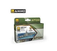 AMMO MIG - ATOM Set di vernici acriliche Principianti: Ships Vol.1 20600