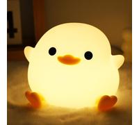 Ammonite Dodo - Luce notturna a forma di anatra, simpatica lampada a forma di animale, in morbido silicone, luce notturna USB LED touch, decorazione per la camera dei bambini, regalo di compleanno per